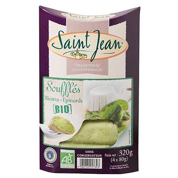 Soufflés ricotta épinard Saint Jean