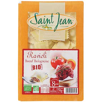 Ravioli bœuf bolognaise Bio 250g Saint Jean