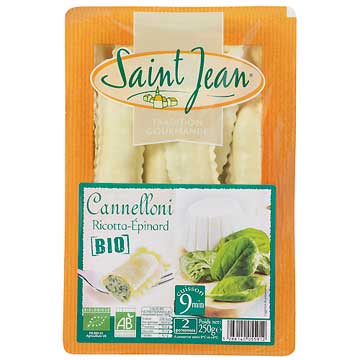 Cannelloni ricotta épinard Bio 250g Saint Jean