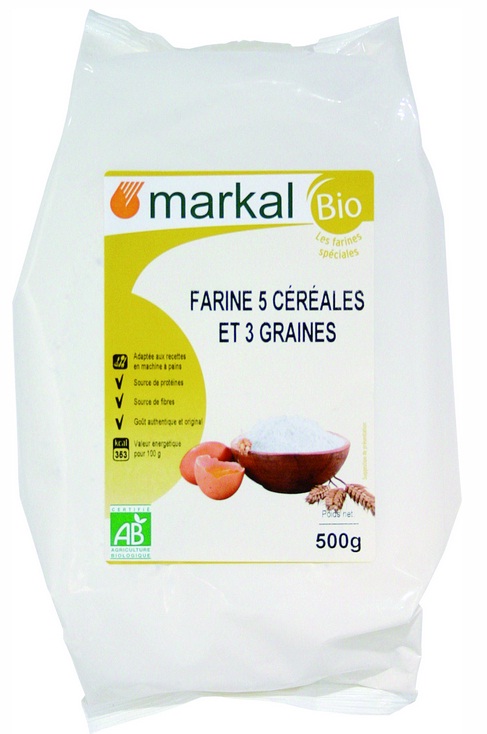 Farine 5 céréales et 3 graines - 500 g