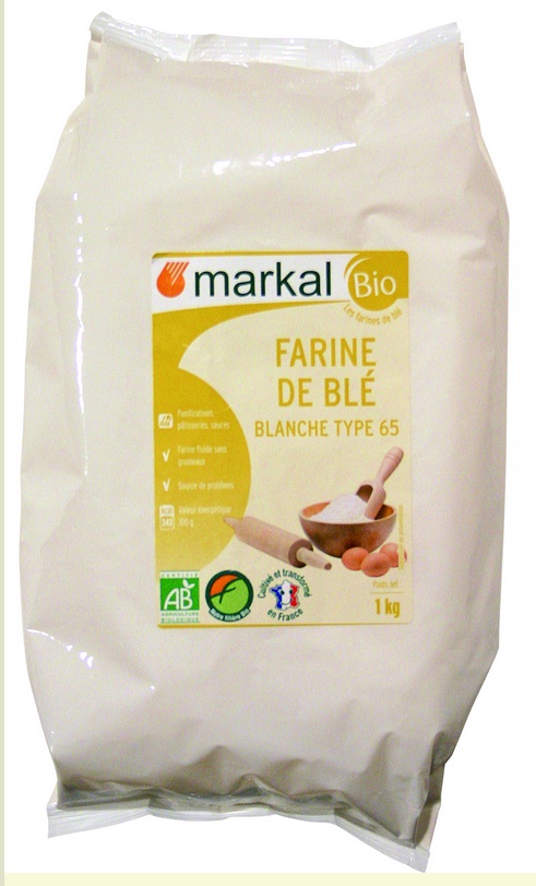 Farine de blé blanche T65 - 1 kg