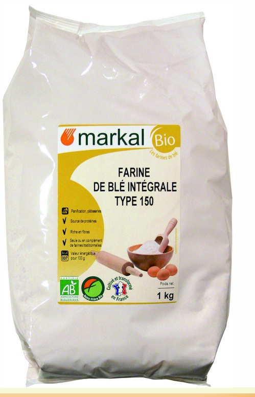 Farine de blé intégrale T150 - 1kg