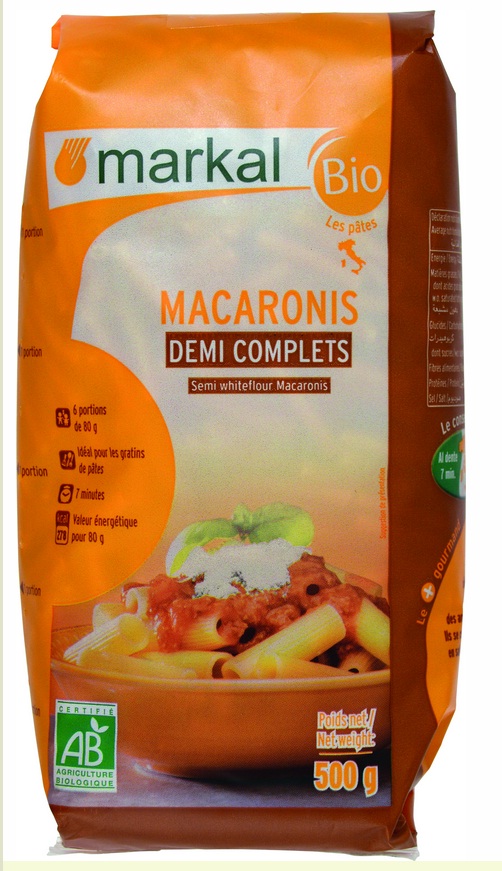 Macaronis demi complets - 500g