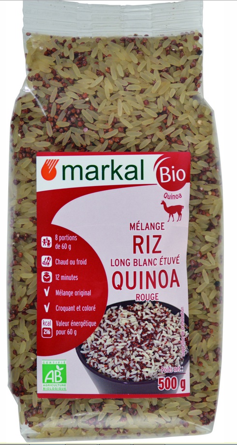 Visuel deMélange Quinoa rouge et riz long blanc - 500g 