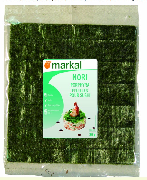 Visuel deNori Porphyra feuilles pour sushi - 30 g 