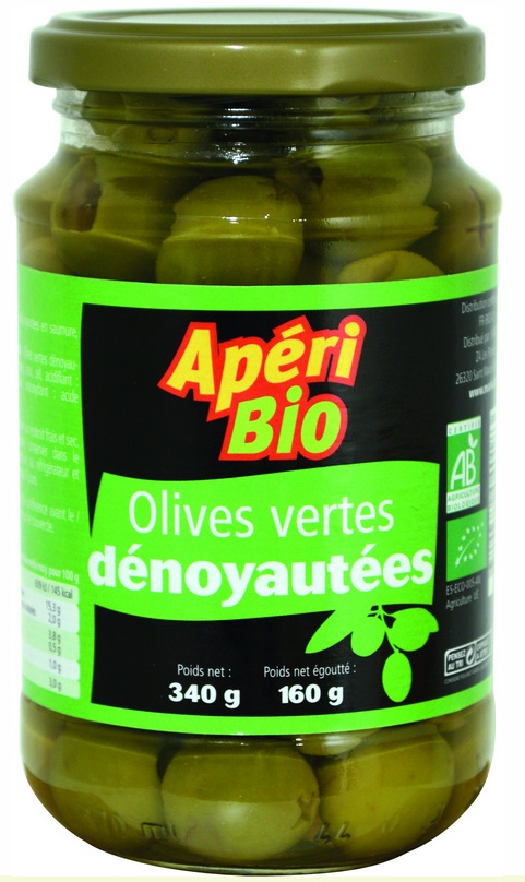 Olives vertes dénoyautées - 340g