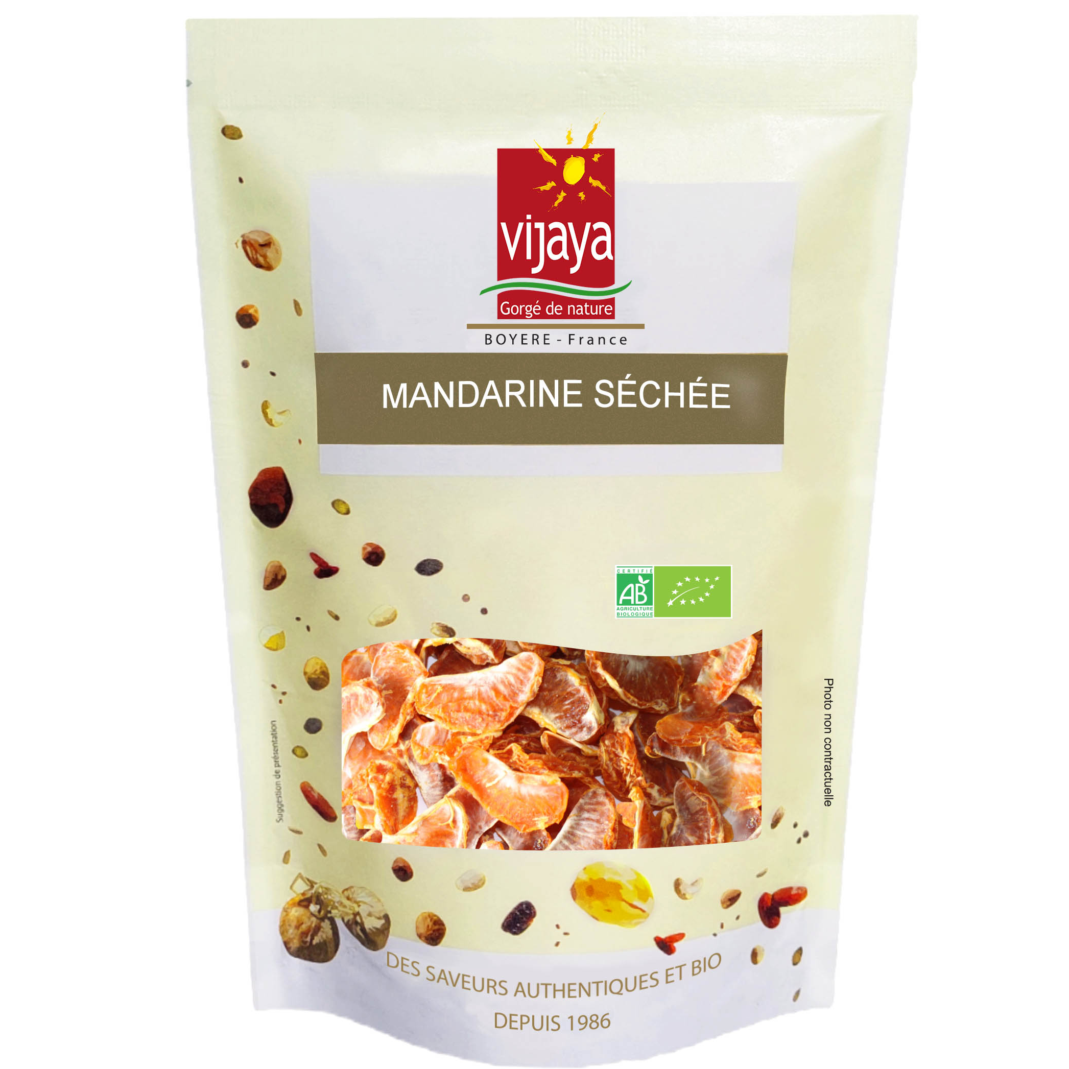 Visuel de Mandarine Séchée Bio VIJAYA Produit Apéritif et Ingrédient Culinaire - Fruit Sec